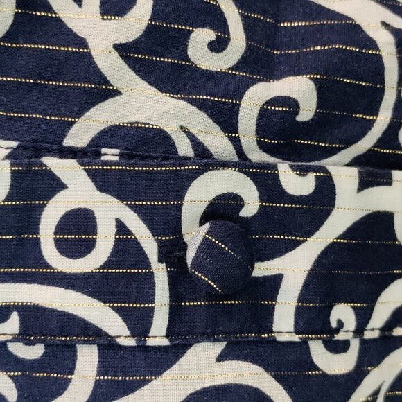 Lilly Pulitzer Shirt Dress Size 2 Scroll Metallic - Picture 3 of 4